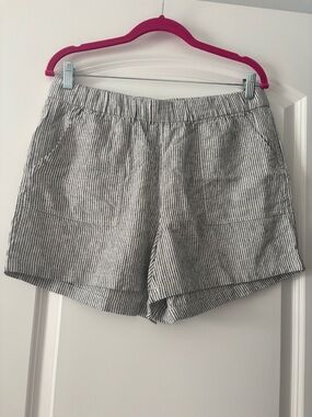 J. Crew Black and White Pinstripe Shorts